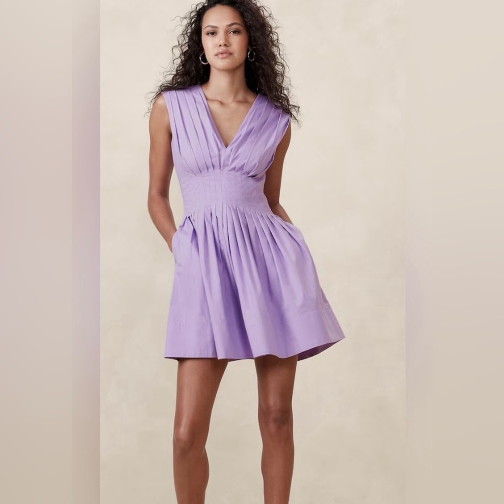 BR Lavender Pleated Dress